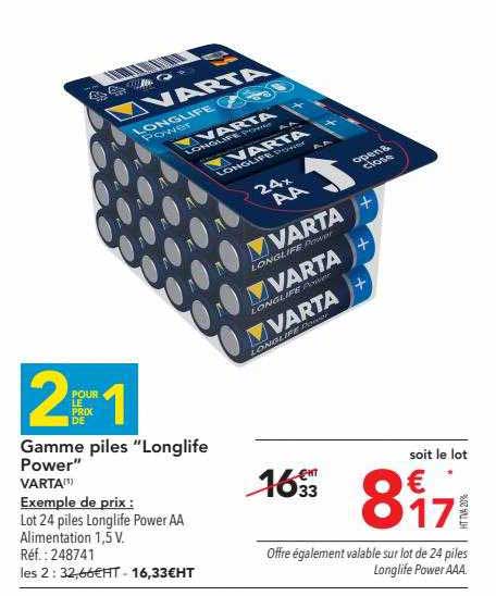 gamme plies "longlife power" varta