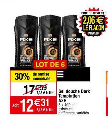 gel douche dark temptation axe