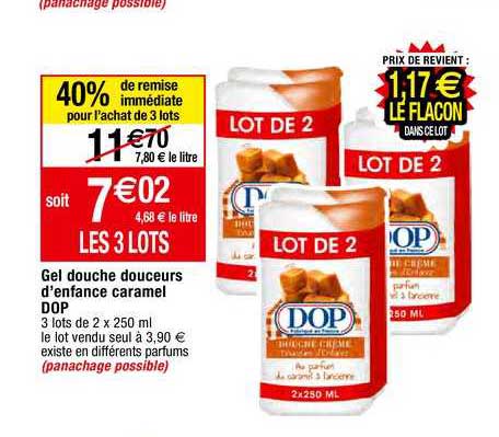 gel douche douceurs d'enfance caramel dop