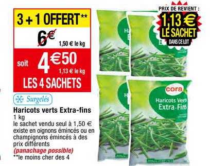 haricots verts extra-fins cora