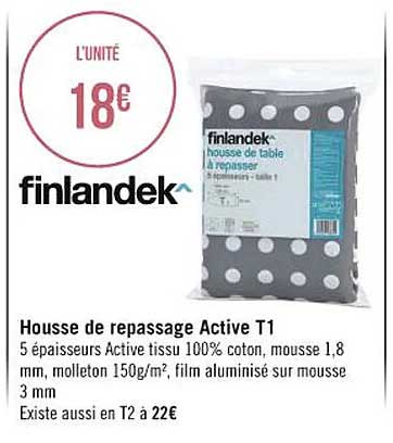 Housse De Repassage Active T1 Finlandek