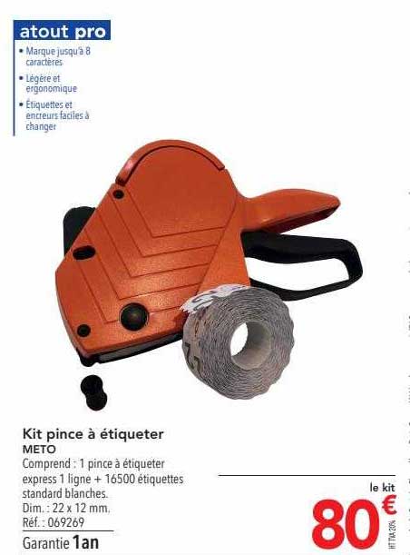 kit pince à étiqueter meto