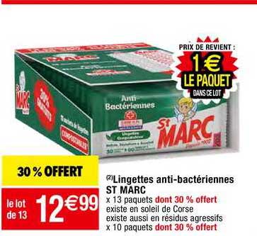 lingettes anti-bactériennes st marc