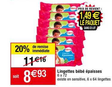 lingettes bébé épaisses