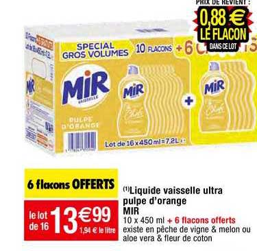 Liuide Vaisselle Ultra Pulpe D'orange Mir