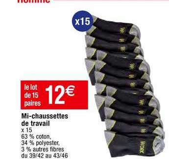 mi-chaussettes de travail