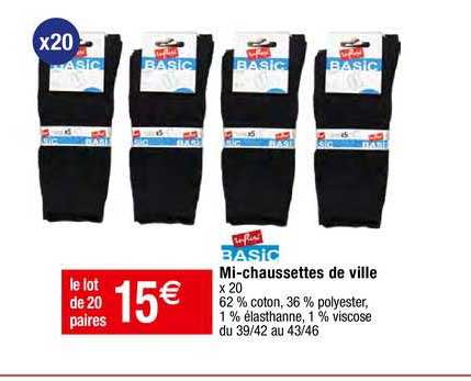 mi-chaussettes de ville basic