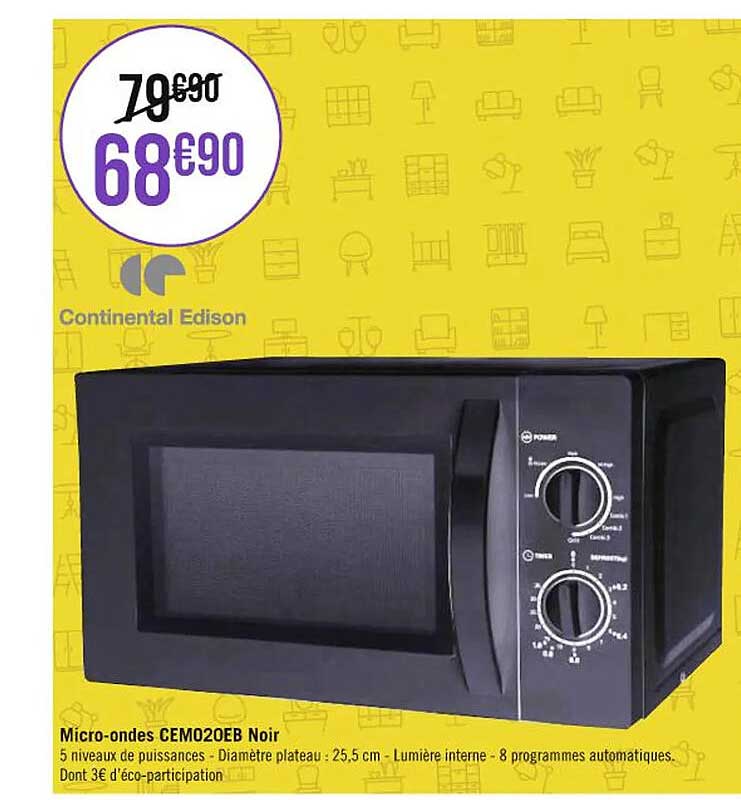 micro-ondes continental edison