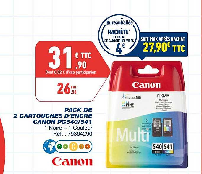 pack de 2 cartouches d'encre canon