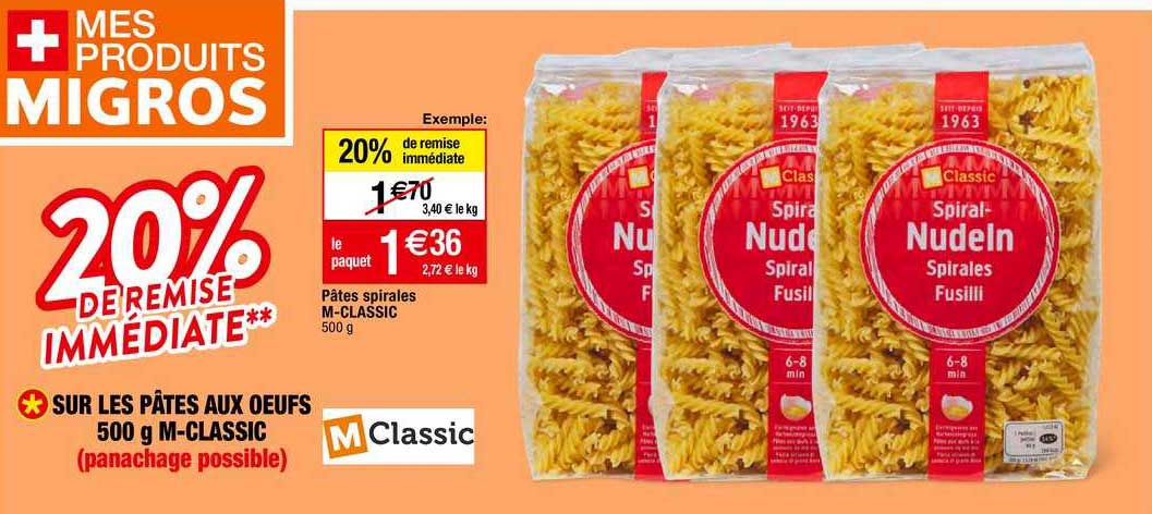 pâtes aux oeufs m-classic