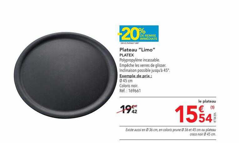 Plateau "limo" Platex