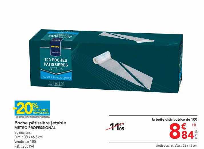 poche pâtissière jetable metro professional