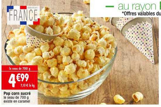 pop corn sucré