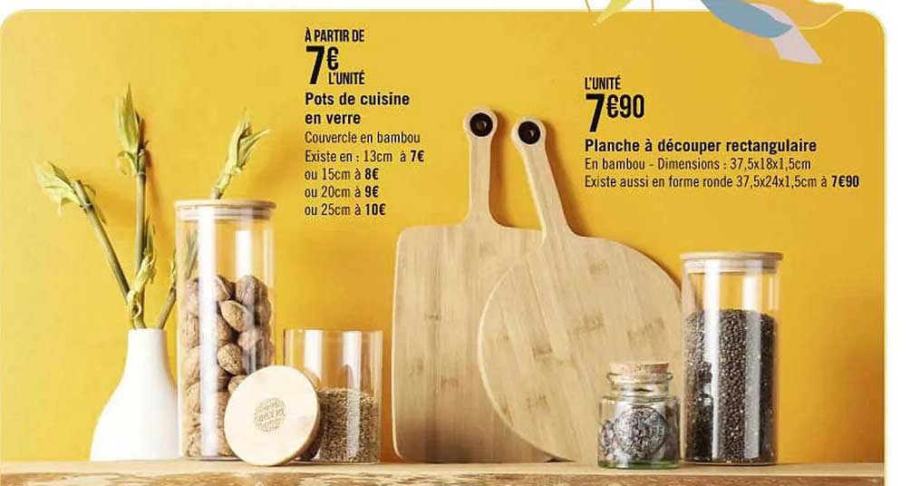 Pots De Cuisine En Verre, Planche à Décuper Rectangulaire