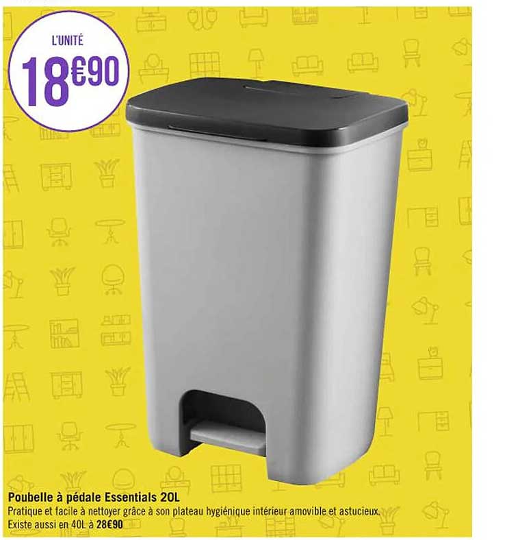 Poubelle à Pédalle Essentials