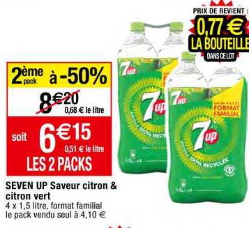 seven up saveur citron & citron vert