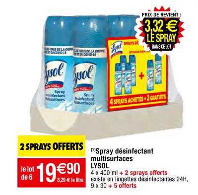 spray désinfectant multisurfaces lysol