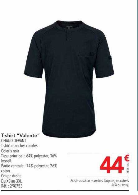 t-shirt "valente" chaud devant