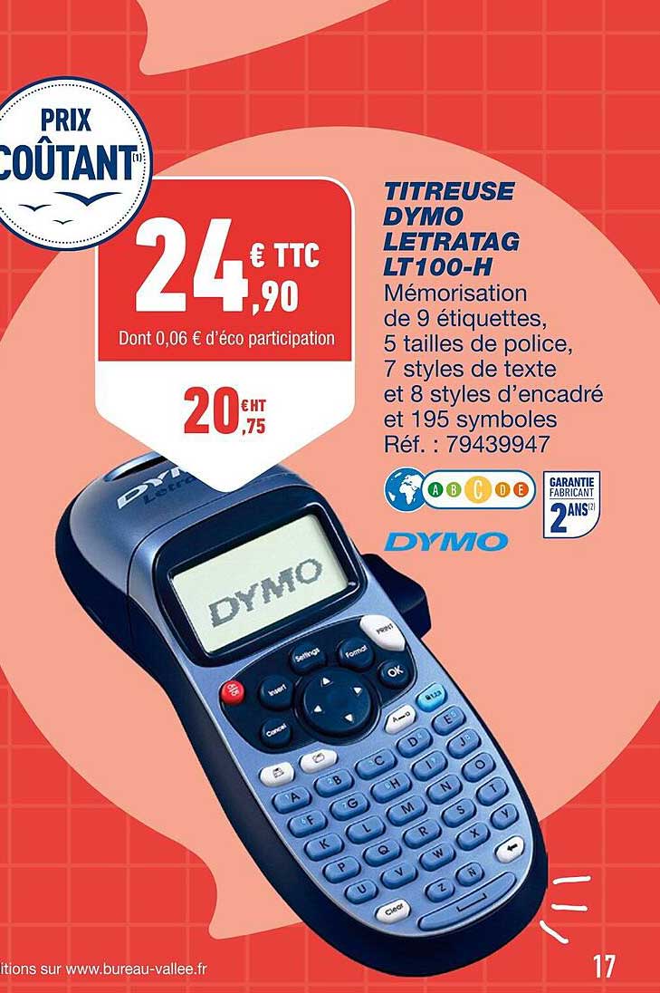 Titreuse Dymo Letratag Dymo