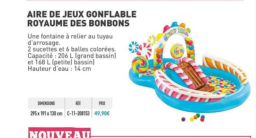 aire de jeux gonflable royaume des bonbons