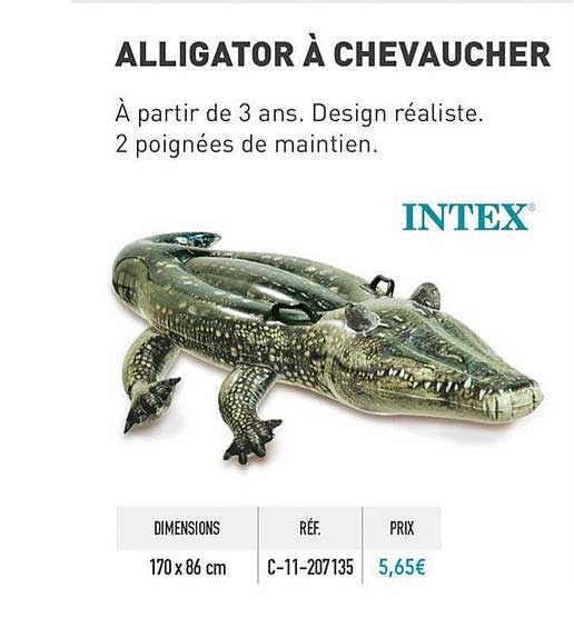 alligator à chevaucher intex