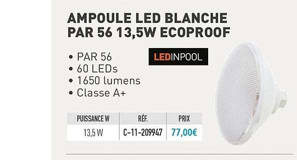 ampoule led blanche par 56 13.5w ecoproof