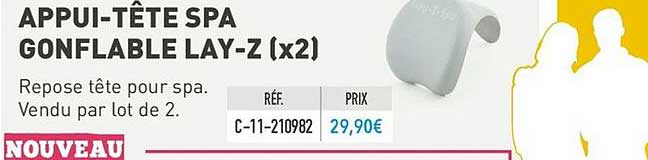 appui tête spa gonflable lay z (x2)