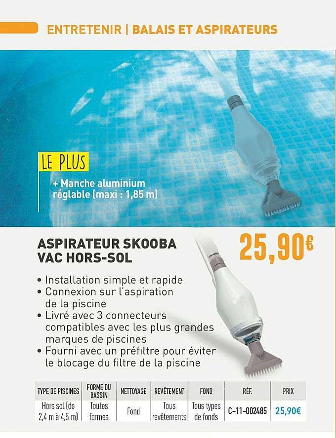 aspirateur skooba vac hors sol