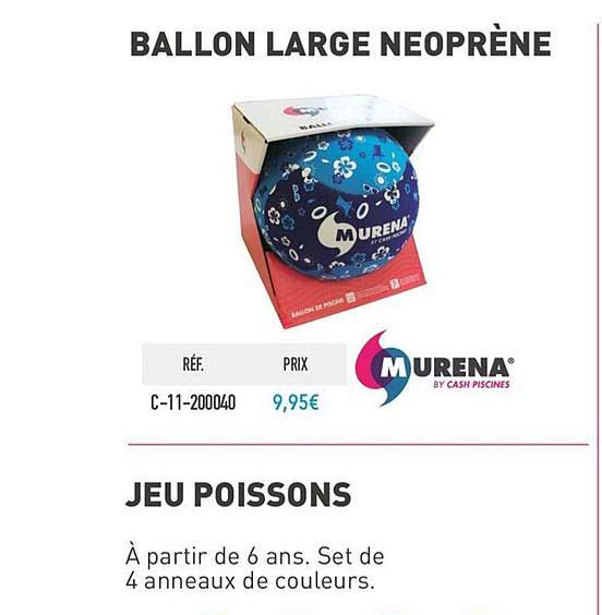 ballon large neoprène jeu poisson murena