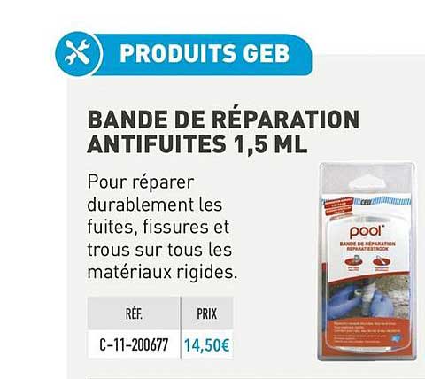 bande de réparation antifuites 1.5 ml