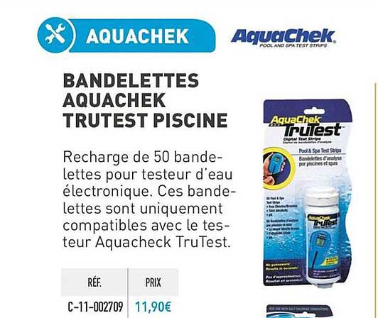 bandelettes aquachek trutest piscine
