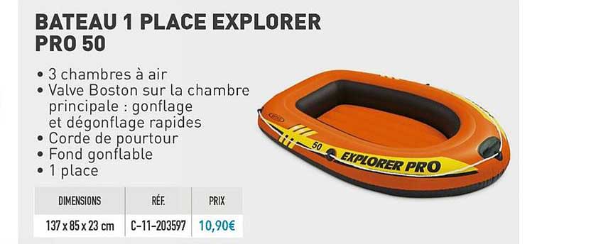 bateau 1 place explorer pro 50