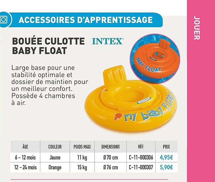 bouée culotte baby float intex