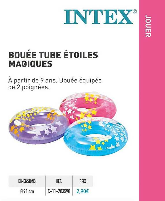 bouée tube étoiles magiques intex