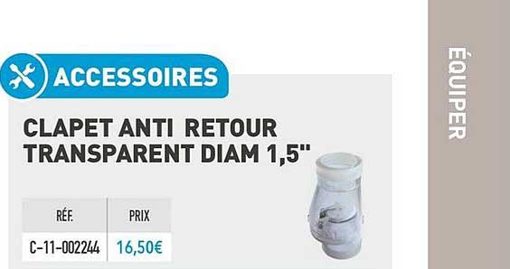 clapet anti retour transparent diam 1.5