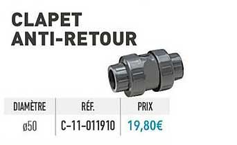 clapet anti retour