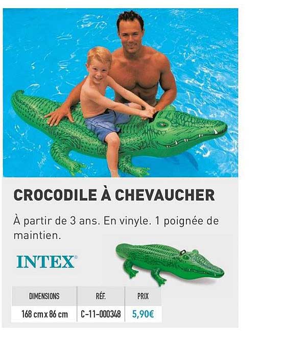 crocodile à chevaucher intex