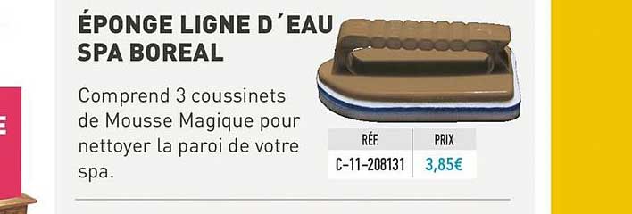 éponge ligne d'eau spa boréal