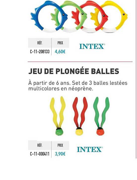 jeu de plongée balles
