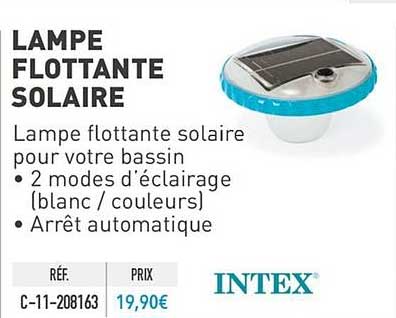 lampe flottante solaire intex