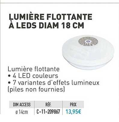 lumière flottante à leds diam 18 cm