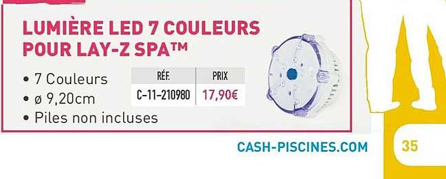 lumière led 7 couleurs pour lay z spa