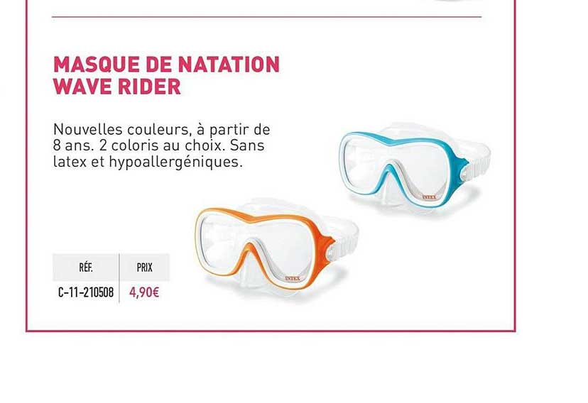 masque de natation wave rider