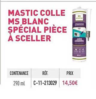mastic colle ms blanc spécial pièce à sceller