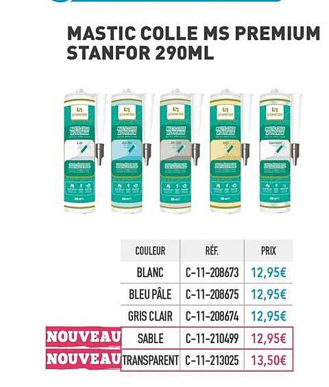 mastic colle ms premium stanfor 290ml