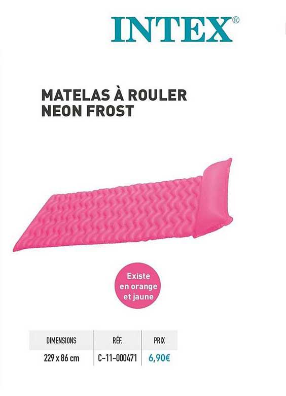 matelas à rouler neon frost intex