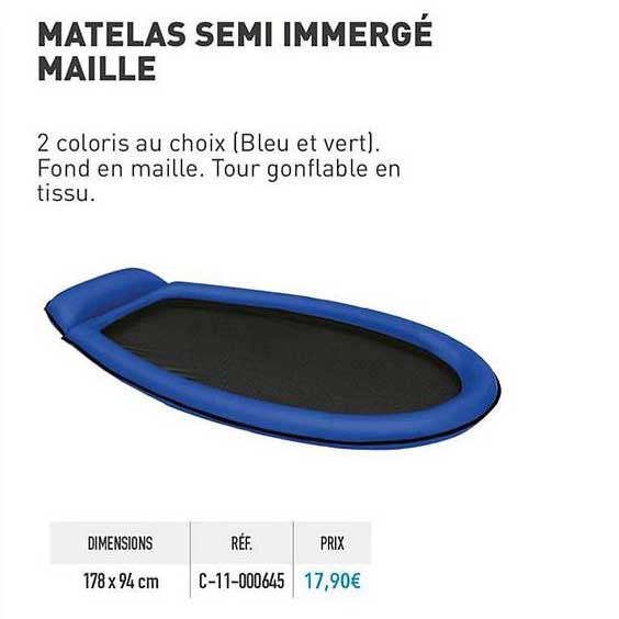 matelas semi immergé maille