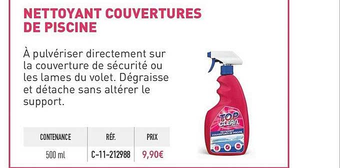 nettoyant couvertures de piscine