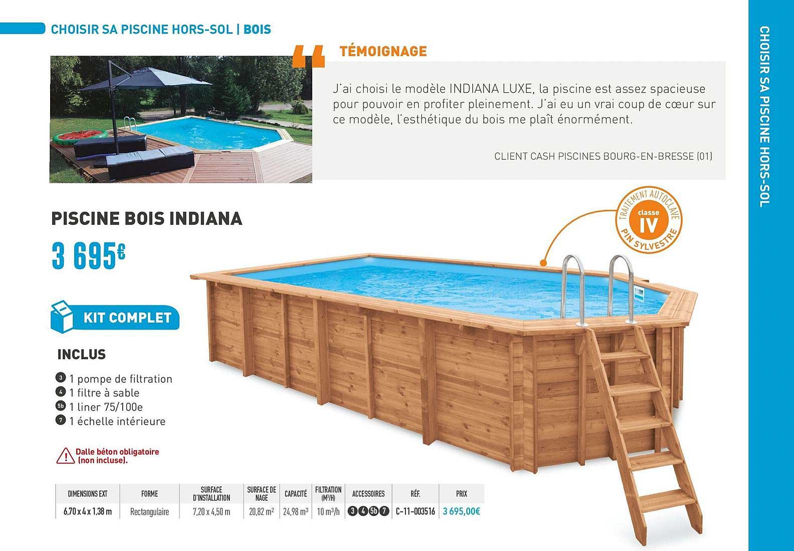 piscine bois indiana