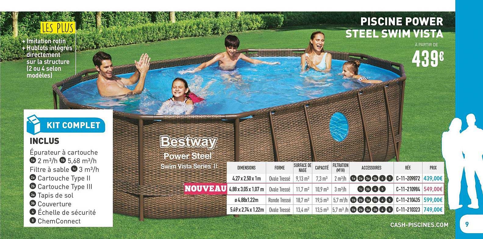 piscine power steel swim vista